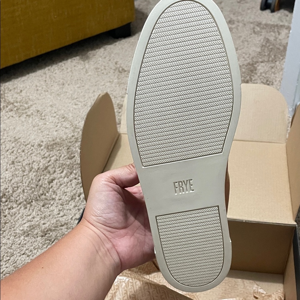 Frye Tan Leather Women's Sneakers - Picture 3 of 5